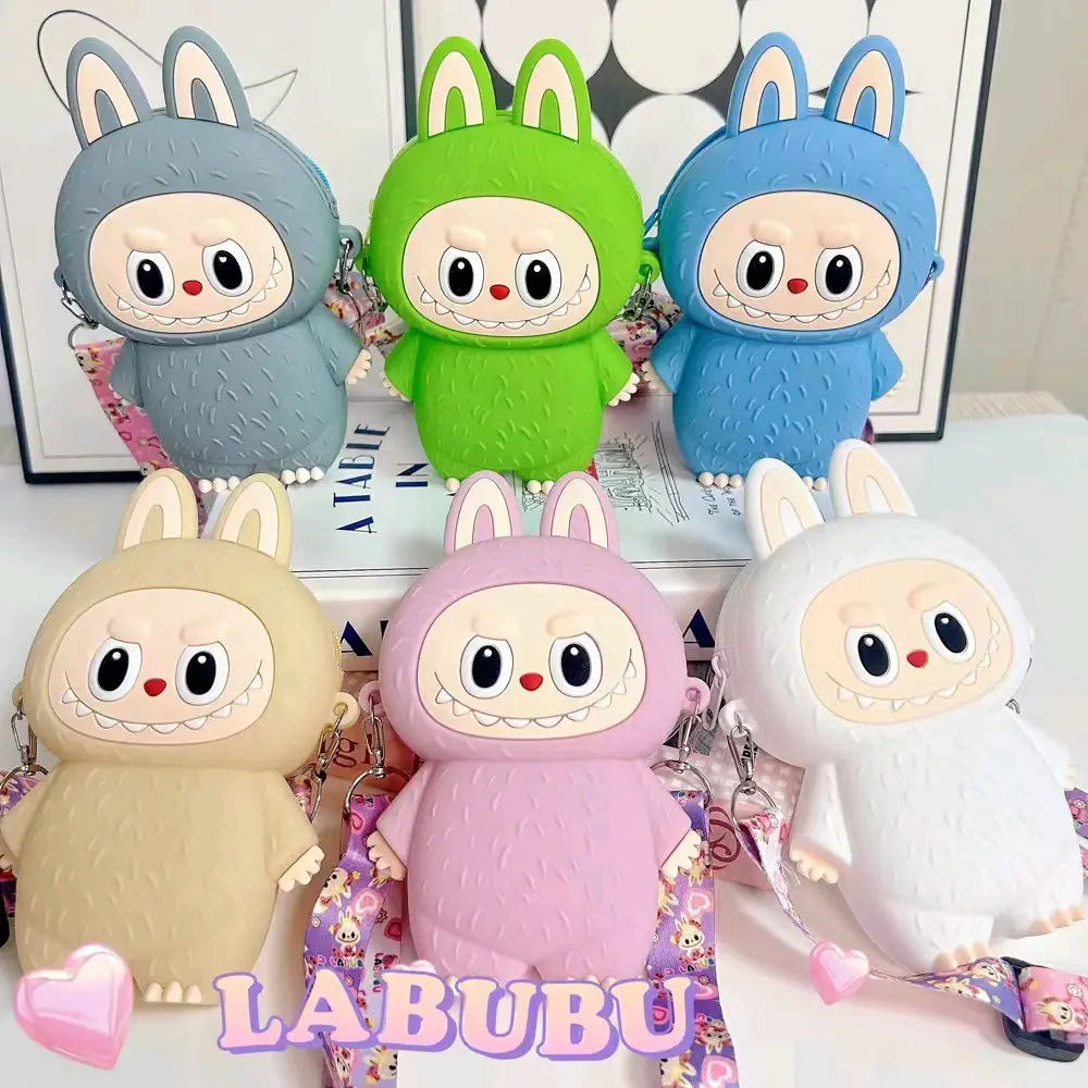 Tas Selempang Anak Motif 3D Labubu koin mini