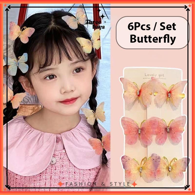 Product Introduction of TD - JEPITAN RAMBUT ANAK SET 6PCS MODEL KUPU KUPU KOREAN STYLE KAWAI/ JEPIT AKSESORIS RAMBUT ANAK BUTTERFLY 2