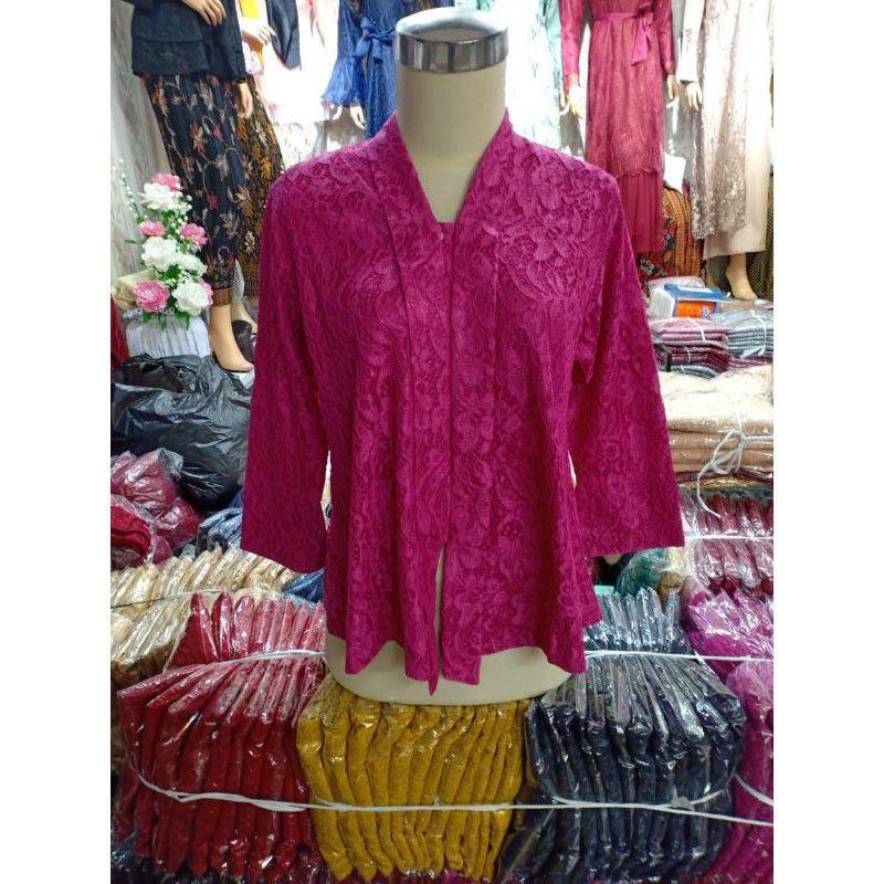 Product Introduction of Setelan Kebaya Jumbo Ld 130 Baju Kebaya kondangan Big Size Floy Brokat Lengan 7/8 14