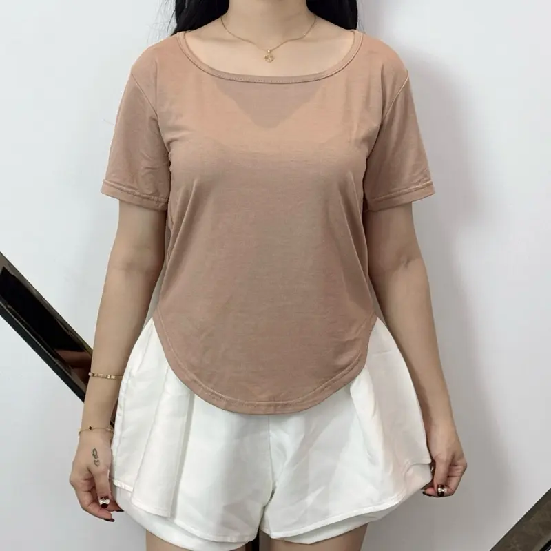 Adeline Top Oval | Atasan Wanita Kekinian | Atasan Wanita Lengan Pendek Polos | 814 0