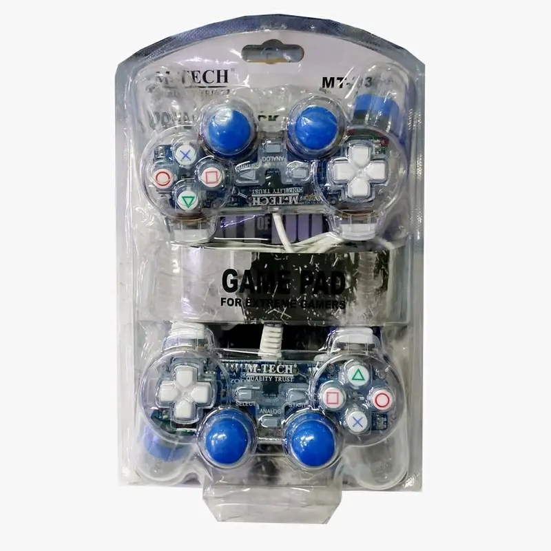 Gamepad Double Getar / joystick komputer pc Laptop Transparan M-Tech Controller Wireless Joystick 3
