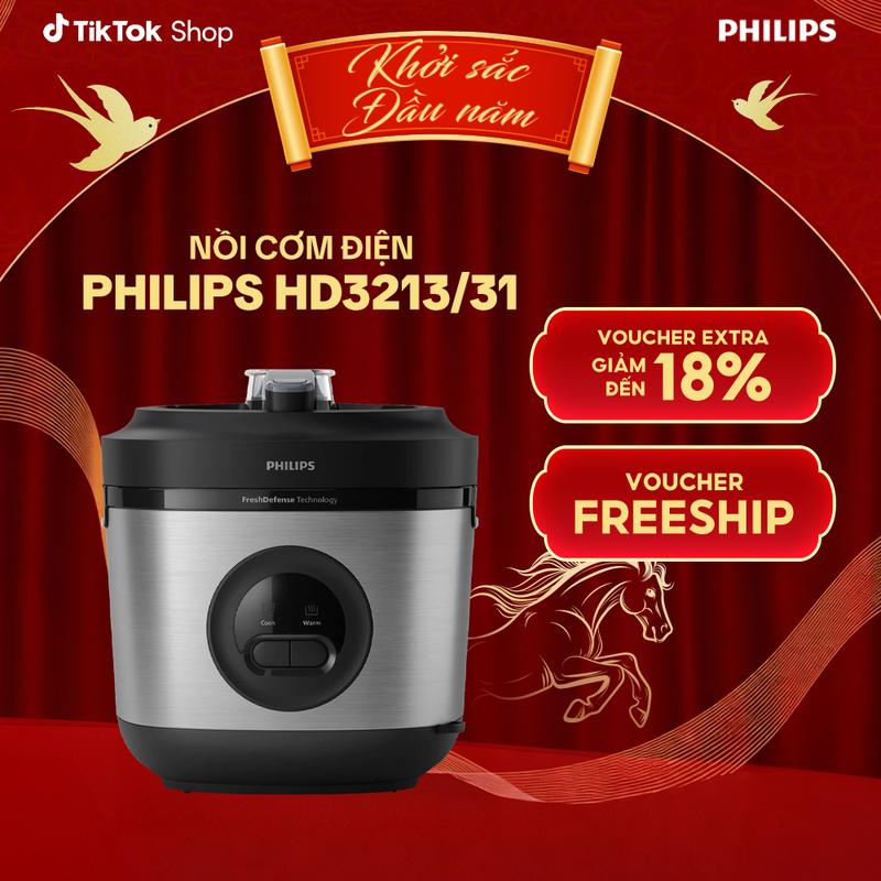   DEAL SỐC  Nồi Cơm Điện Philips HD3213 31 1.8 lít | 5 lớp| nhiệt 3D - Hàng Chính Hãng nồi  cơm Cooker Nấu Cơm Nấu Ăn nồi  cơm 