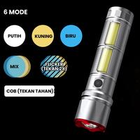 Gambar Suksestech Senter Terang 6 Mode Cahaya LED+COB  Zoom In Out Senter Aluminium  ST-101-3 - Senter dari SUKSESTECH Kota Surabaya 2 Tokopedia