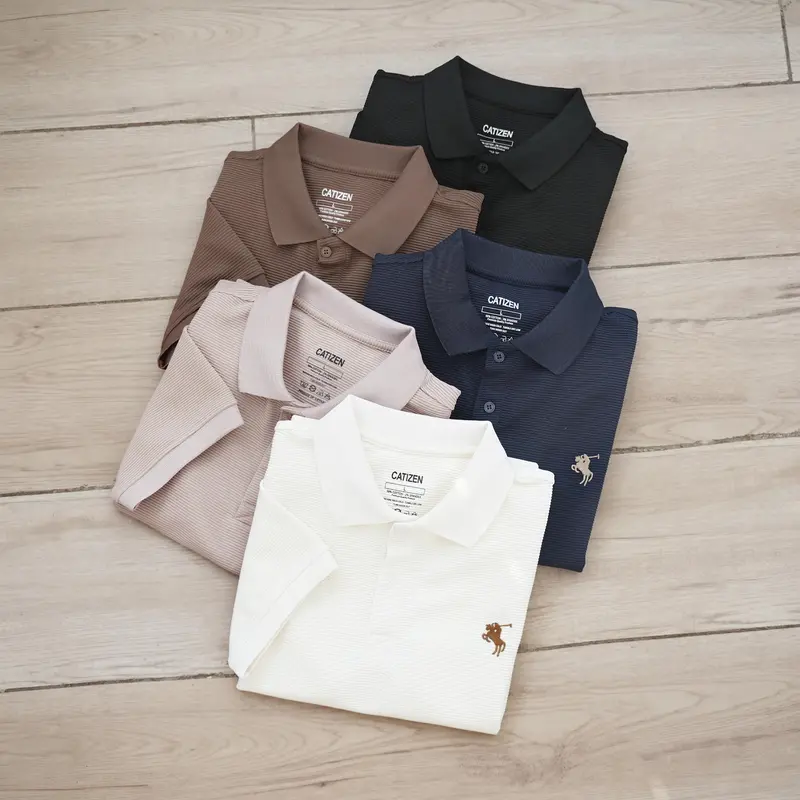 Áo Thun Polo Nam Vải Gân Kem Cotton Cao Cấp, Trẻ Trung, Thanh Lịch, Chuẩn Form - CATIZEN 8