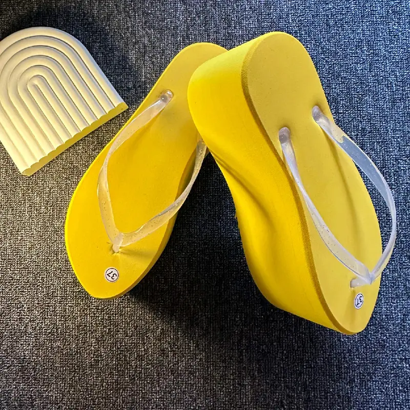 SANDAL FLAT KUNING HEEL 7CM Sendal Wanita 2