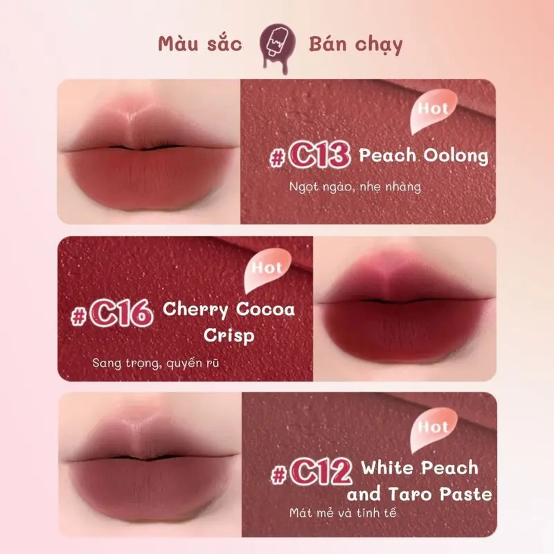 Son Môi Màu Nude Dễ Thương, Chioture, Dành Cho Nữ, Thời Trang Thu Đông, Kem Son Bóng, Thích Hợp Cho Môi Cosmetic Mỹ Phẩm Women 1