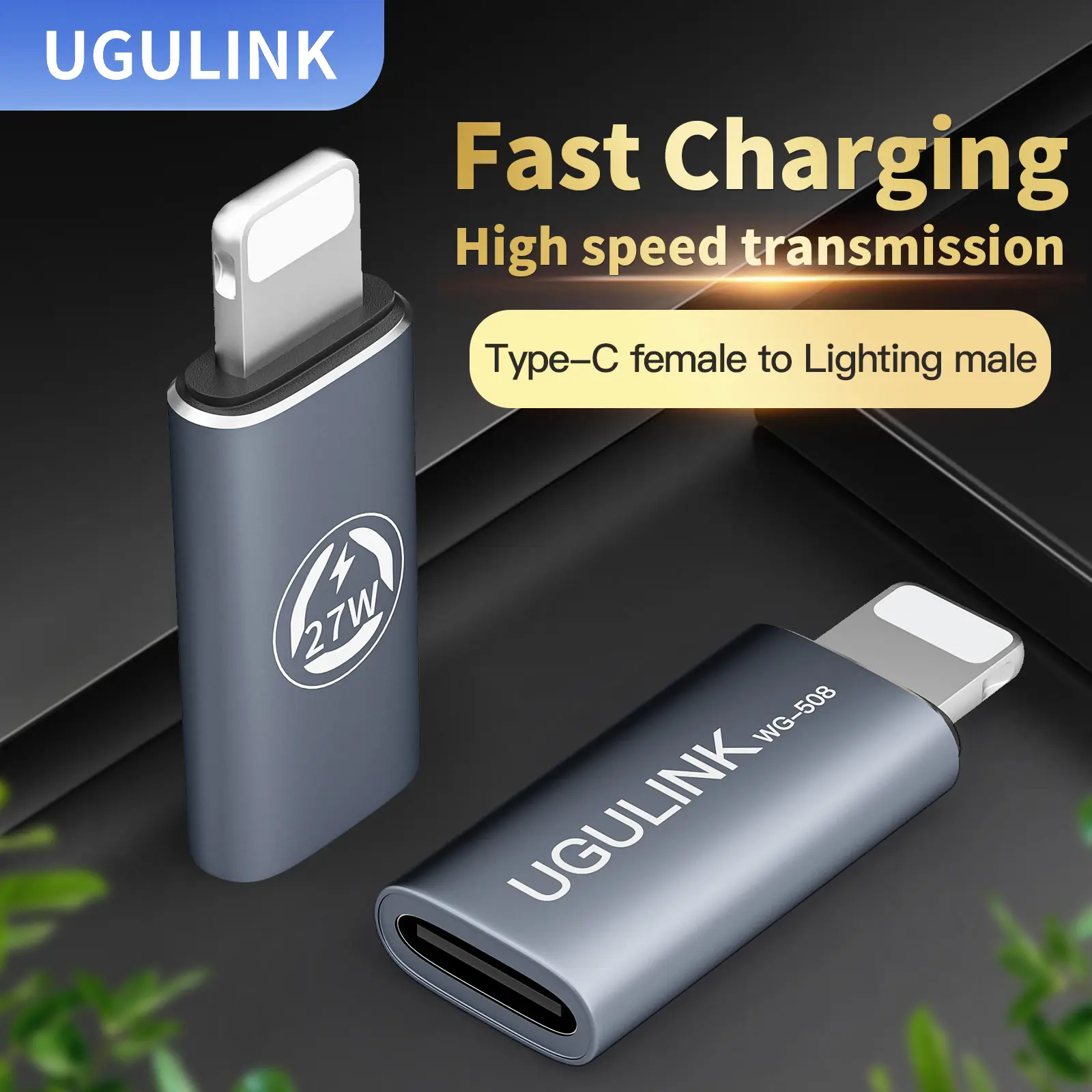 Bộ chuyển đổi PD iPhone, UGULINGK, Bộ sạc iPhone sang Type-C, Thích hợp cho iPhone, Macbook và máy tính xách tay, Bộ chuyển đổi Phụ Kiện sạc  iphone 4 Titan