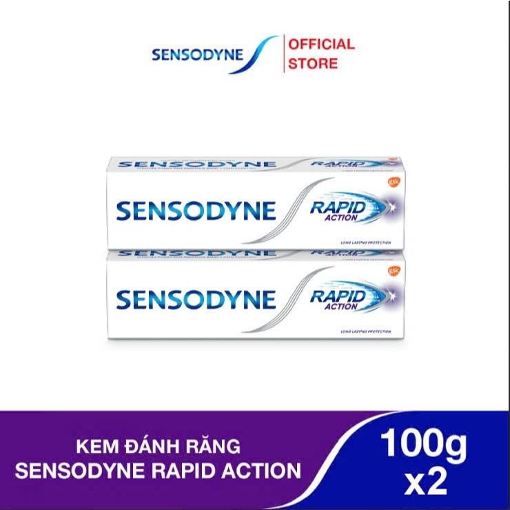  Bộ 2 kem đánh răng SENSODYNE Rapid Action 100g giúp giảm ê buốt nhanh 