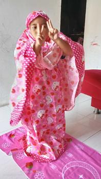 Product Review of SET MUKENA SEJADAH ANAK - MUKENA SAJADAH ANAK 6-9TH Muslim Motif Setelan from l**a 0