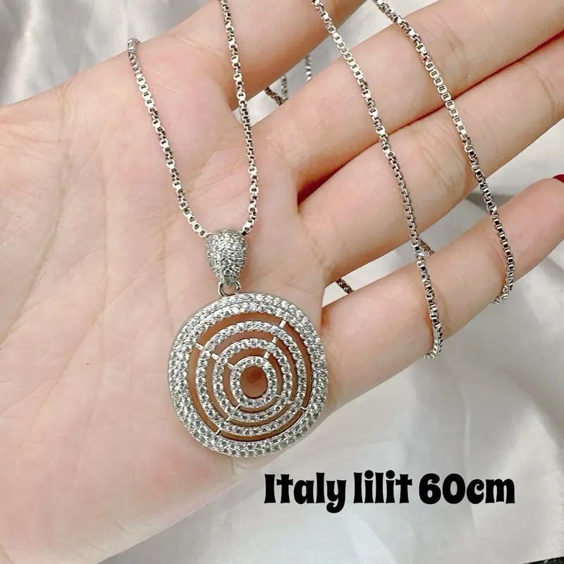 E32 (CO 2 Barang Apapun free 1) K20 Perhiasan Lapis Emas Kalung putih set liontin permata full perhiasan Perempuan Pelapisan Logam xuping 3