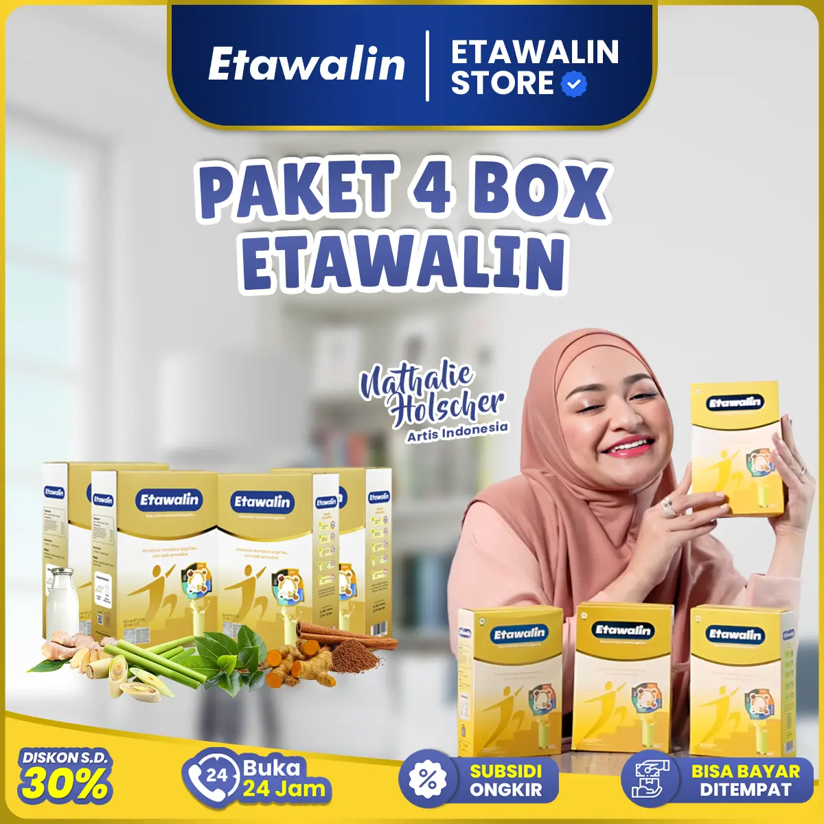 PAKET 4 BOX SUSU ETAWALIN II BELI BANYAK LEBIH HEMAT II 200 GRAM | BPOM | AKUN RESMI ETAWALIN II Bubuk Dairy Milk Manis Drink Powder