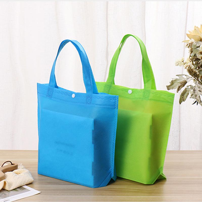 Foldable Button 1 Pc High Quality Reusable Foldable Button Shopping Bag Durable ...