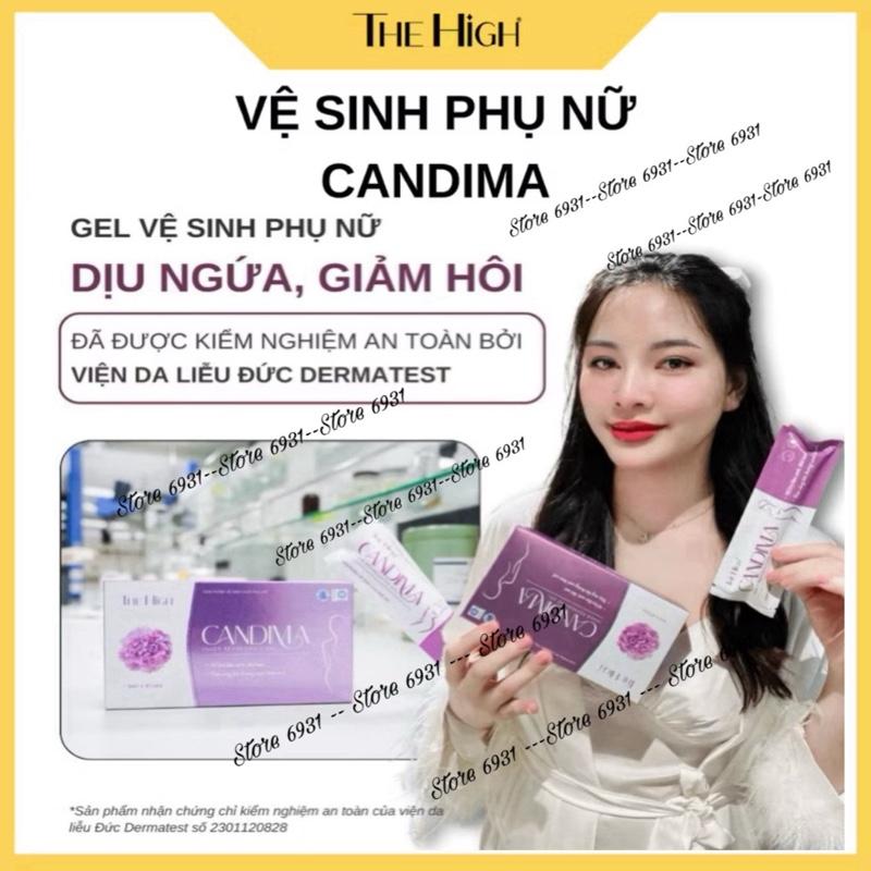  Dung Dịch Vệ Sinh GEL CANDIMA THEHIGH - Cân Bằng PH - Sạch Thơm - Khử Mùi - Dịu Ngứa  Hộp 8 Ống  