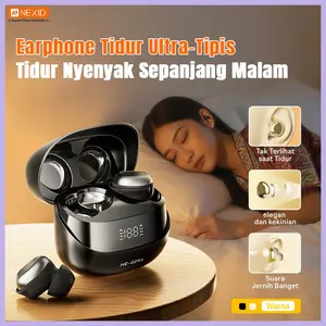 NEXID TWS Headset Earphone Bluetooth 5.4 Wireless Suara Hi-Fi Super Full Bass  ENC Mini Tampilan  LCD AI Active Noise Reduction Nirkabel Untuk Tidur Earbuds