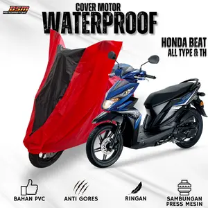 Cover Motor Waterproof Honda Beat - Beat Street - Beat Pop / Bahan PVC Waterproof pelindung