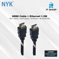 Gambar NYK Cable HDMI Jaring + Ehernet 1.5M dari ITShop Online Kota Surabaya 3 Tokopedia