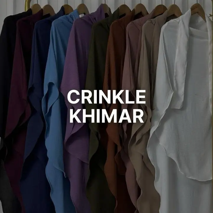 French Khimar 1 Layer Crinkle