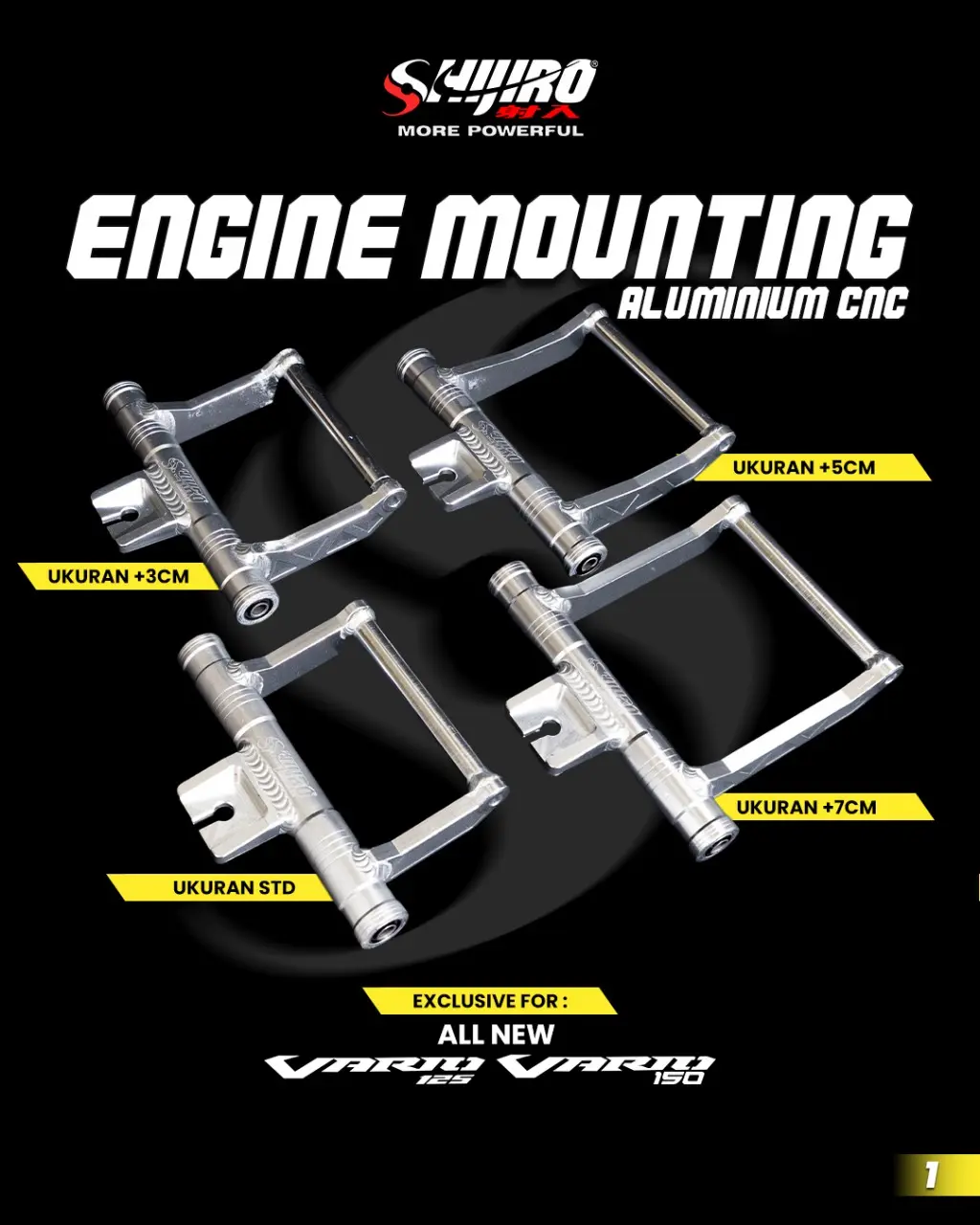 ENGINE MOUNTING CNC SHIJIRO RACING VARIO 125 VARIO 150