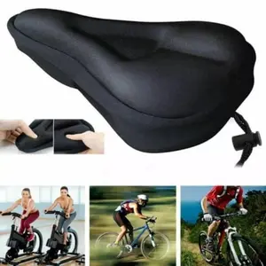 Sarung Jok Sepeda Cover Saddle Seat Silicon Busa Tebal Empuk Hitam Outdoor