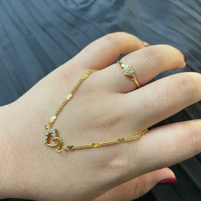 [CO 2 BARANG GRATIS 1] GELANG FANTAI LOVE PIPIH DAN CINCIN MATA LIVE BTARI JEWELRY