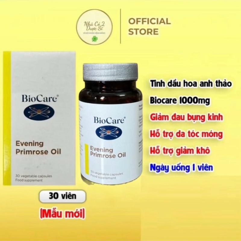 Tinh Dầu Hoa Anh Thảo BioCare 1000mg Lọ 30 viên uống hỗ trợ nội tiết dành cho người lớn - Nhập khẩu chính hãng - Có tem phụ
