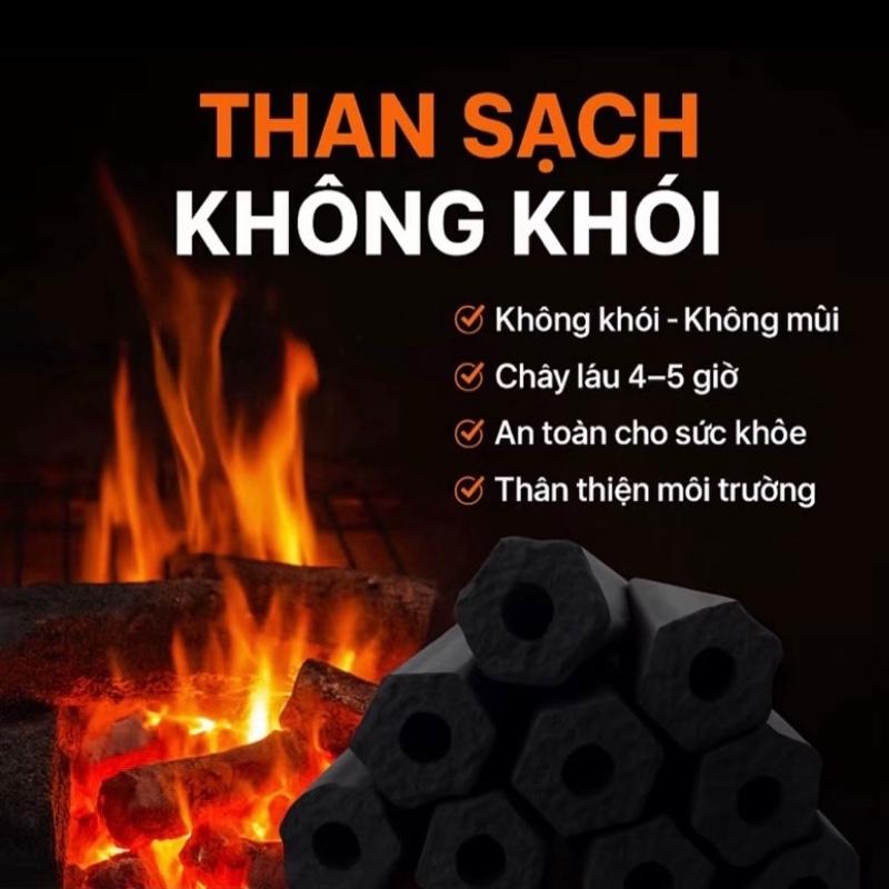 Than Sạch Không Khói Bbq 100% không hoá chất độc hại