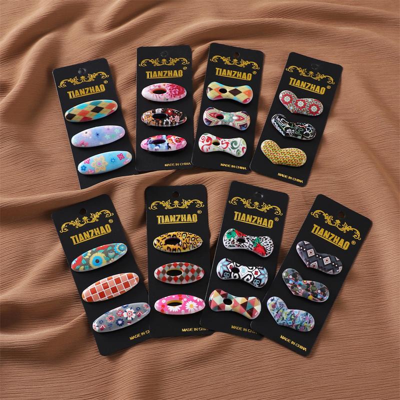 Product Introduction of 3pcs/Set Fashion Printed Bandana Needle Heart Oval Pin Scarf Fixed Buckle Anti Shedding Safety Pin Gift for Girlfriend Love Bow Safety Hijab Pins Accessories 16