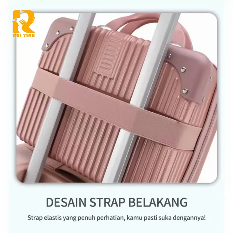 【RUIYING66 Koper.club】A916 Koper murah, tas kosmetik portabel, modis, tas penyimpanan perjalanan, koper untuk gadis, perlengkapan perjalanan wajib, ukuran 12/14/inci. tas make up koper mini lucu Kabin pouch  kosmetik Kantong 7