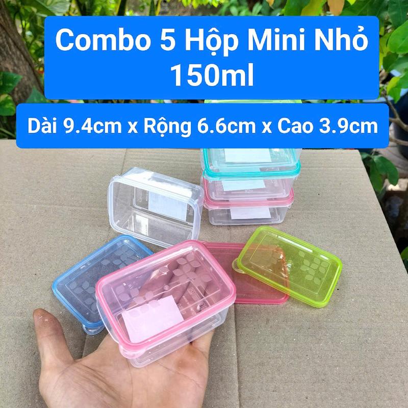  5 Hộp Lạnh Nhỏ MINI 150ml Nhựa Duy Tân  Hộp Nhựa Trữ Đồ Ăn Dăm Cho Bé MINI 