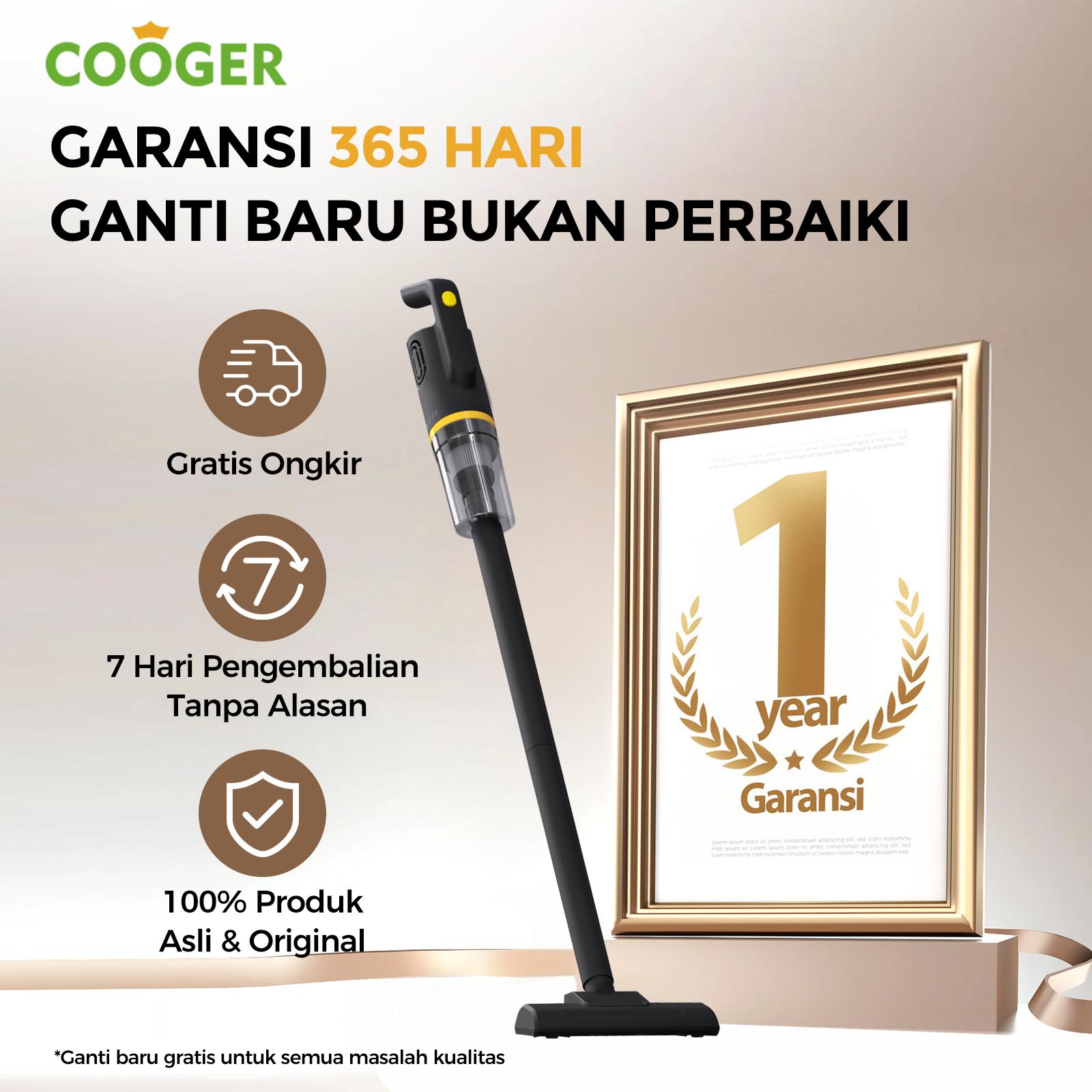 [OS COD] COOGER 5in1 Vacuum Cleaner Hitam Vakum Lantai Penyedot Debu Jet Black Penyedot Debu Pembersih Kasur Lantai