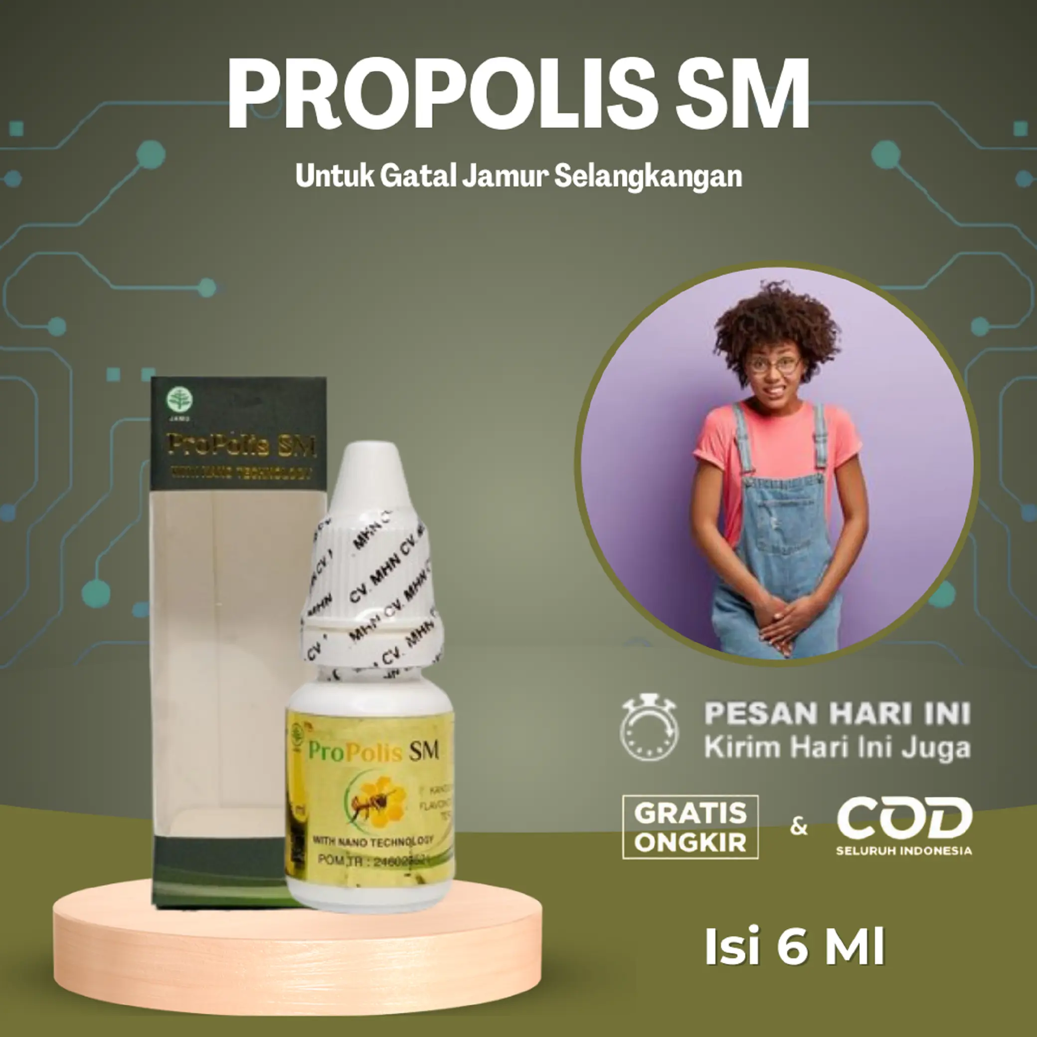Propolis SM Herbal Oles Gatal Jamur Selangkangan Isi 6 ml