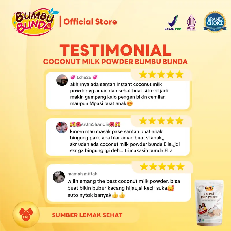 Bumbu Bunda by Elia Coconut Milk Powder Santan Bubuk Kelapa 5