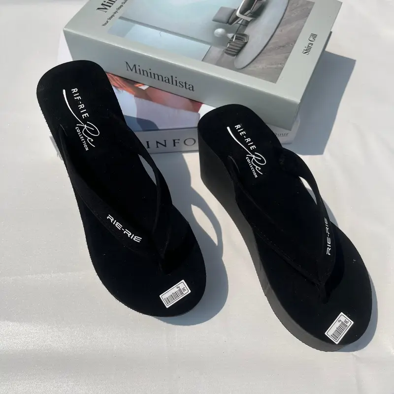 Sandal Wedges Wanita Tinggi 9cm NEW Rie-Rie Kekinian 3