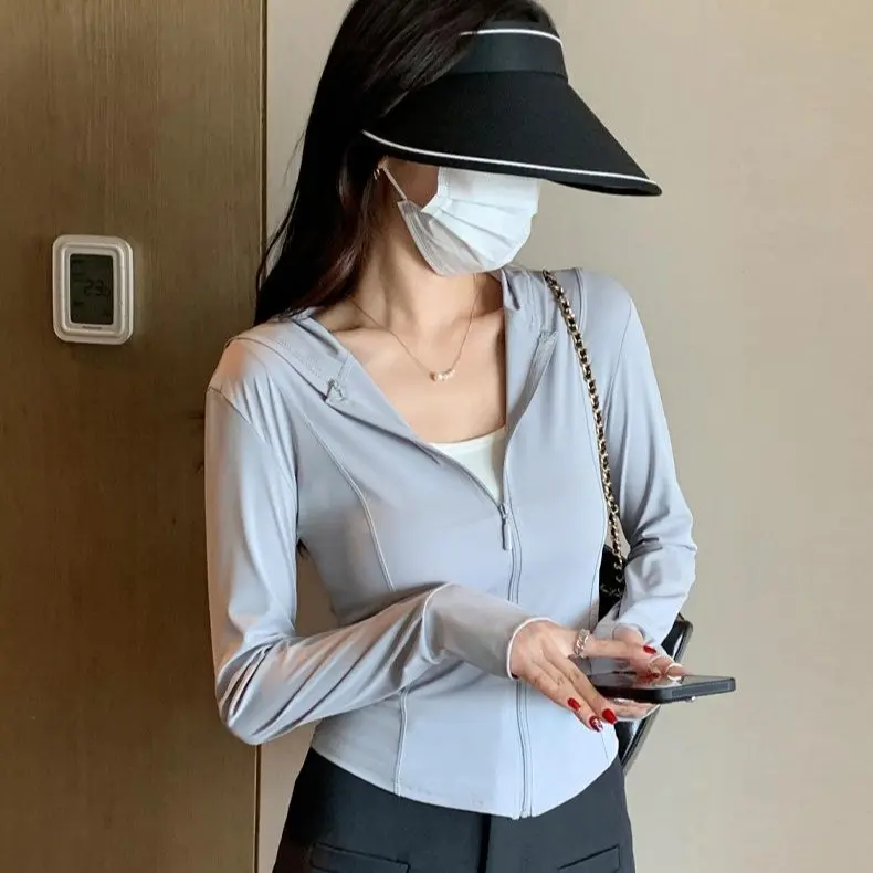 Quần áo chống nắng, Phiên bản vừa vặn Nhỏ thoáng khí, Áo khoác mùa hè mỏng, Chống tia cực tím, Dành cho phụ nữ, UPF50 7
