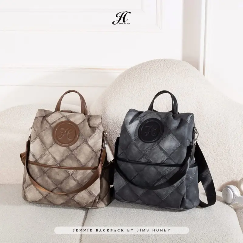 JENNIE BAGPACK JIMSHONEY TAS GENDONG JIMSHONEY TAS WANITA BAGPACK JH Selempang Ransel Kulit Backpack 6