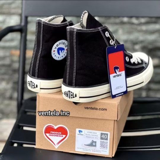 PROMO BESAR Sepatu Ventela 70s Bts High Black Natural