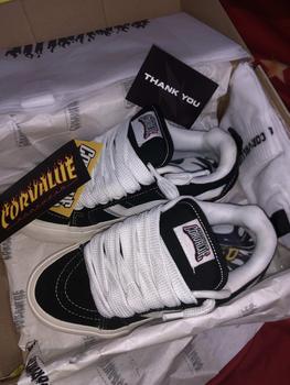 Product Review of Corvalue - Sepatu Sneakers Unisex Pria Wanita Otaru Black White Shoes Casual Sneakers Hitam from i**i 1