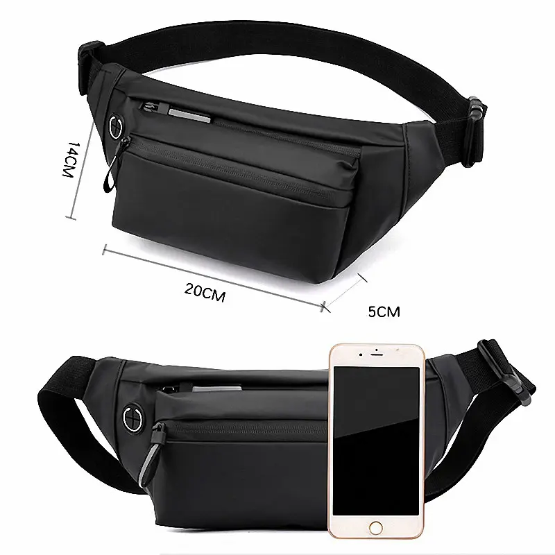 Techdoo Tas Pria Selempang Casual Anti Air Pinggang Pria Slingbag Waistbag Slempang Pria Murah TS214 7