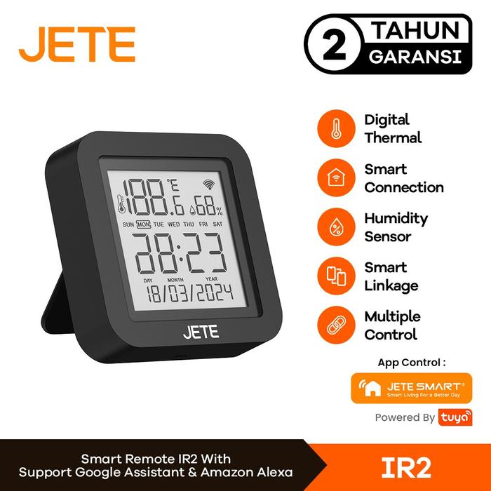 Gambar Smart Remote Control JETE IR2 with Digital Thermal Humidity Sensor and Infrared for Linkage Connection - Garansi 2 Tahun dari JETE Authorized Shop Kota Administrasi Jakarta Pusat Tokopedia