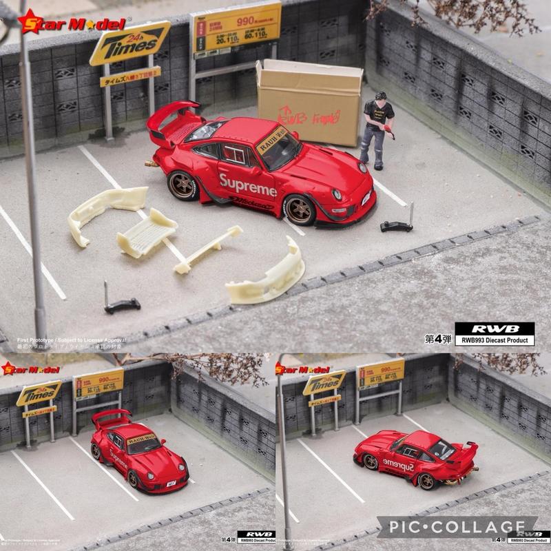 Star Model RWB993 GT Wing - Supreme Red Reguler & Cyberpunk Silver Reguler 0