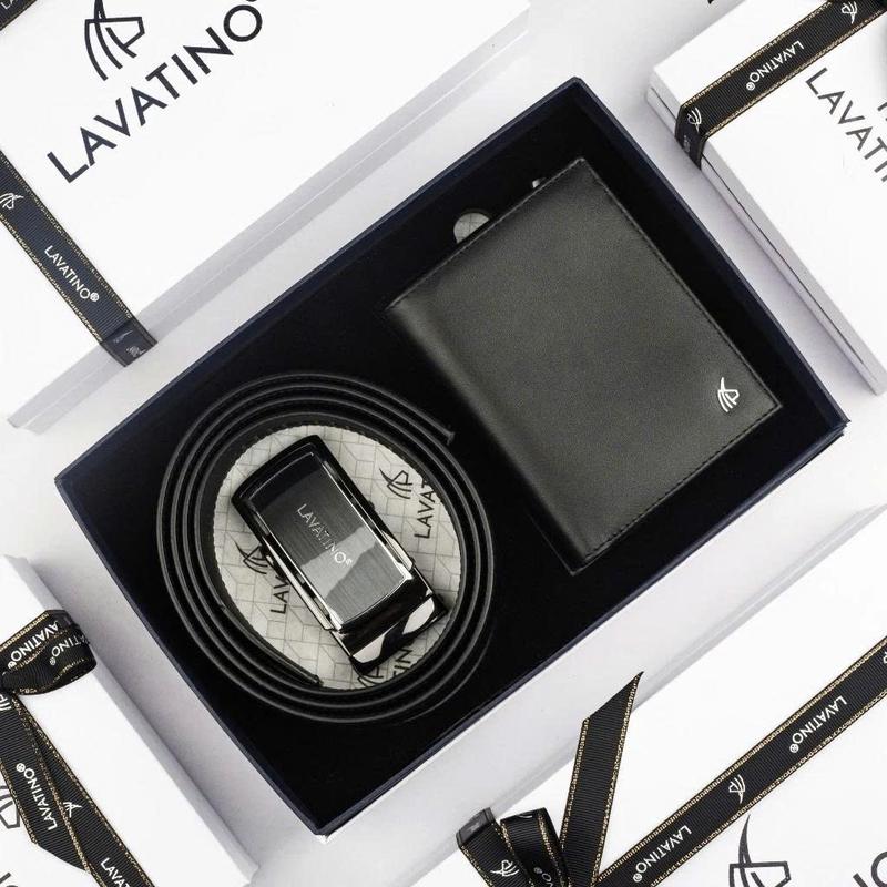  SET QUÀ TRI ÂN – Set Ví Da Thắt Lưng Nam Fullbox Chính Hãng Lavatino WB18-TIMELESS 