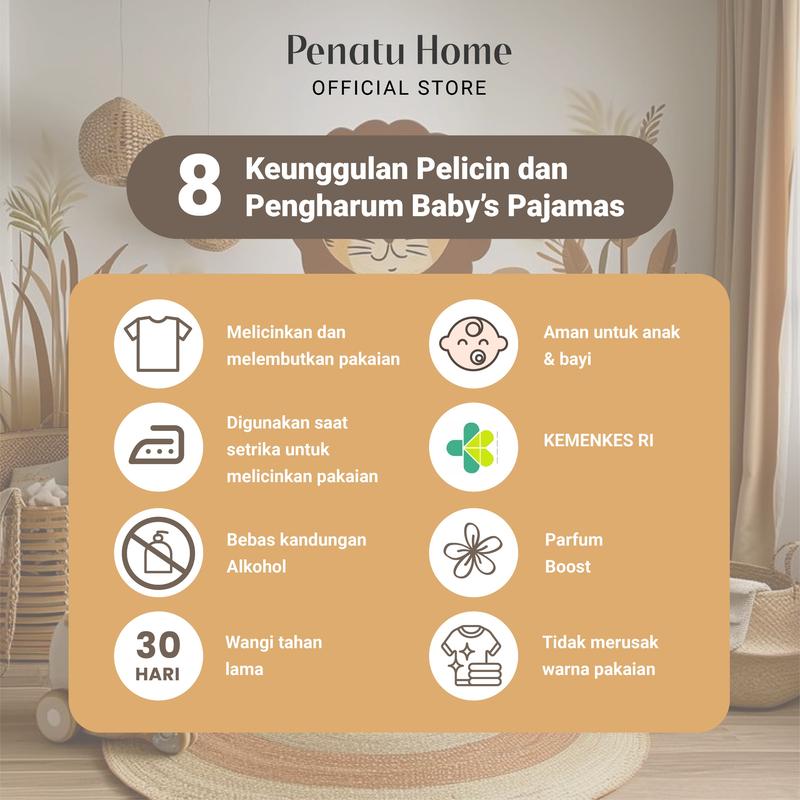 Pelicin, Pelembut Setrika & Parfum Laundry Bayi - BABY PAJAMAS 5