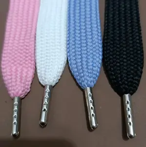 tali sepatu gemuk lebar 2 cm tali sepatu jumbo bermacam warna ujung besi