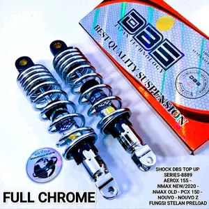DBS Shock Top Series-8889 Aerox 155, Nmax New/2020, Nmax Old, Pcx 150, Pcx 160, Nmax New Neo Turbo Full Chrome Shockbreaker Harga Grosir Termurah  Motor Motorcycle