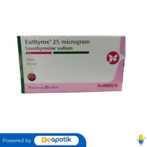 EUTHYROX 25 MCG BOX 100 TABLET
