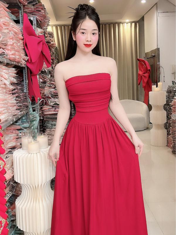   B85  Đầm mindi xoè bồng thiết kế xếp ly cách điệu tôn dáng váy xinh sang chảnh đầm đi tiệc đi làm đi chơi by Thương Lê B85 