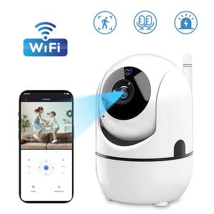 1080p スマートセキュリティカメラ、HD画質、赤外線ナイトビジョン、PIRモーション検知、ベビー/ペットモニターカメラ、双方向音声、360度全方位、ホーム/倉庫/店舗用、24時間連続録画、ホワイト
