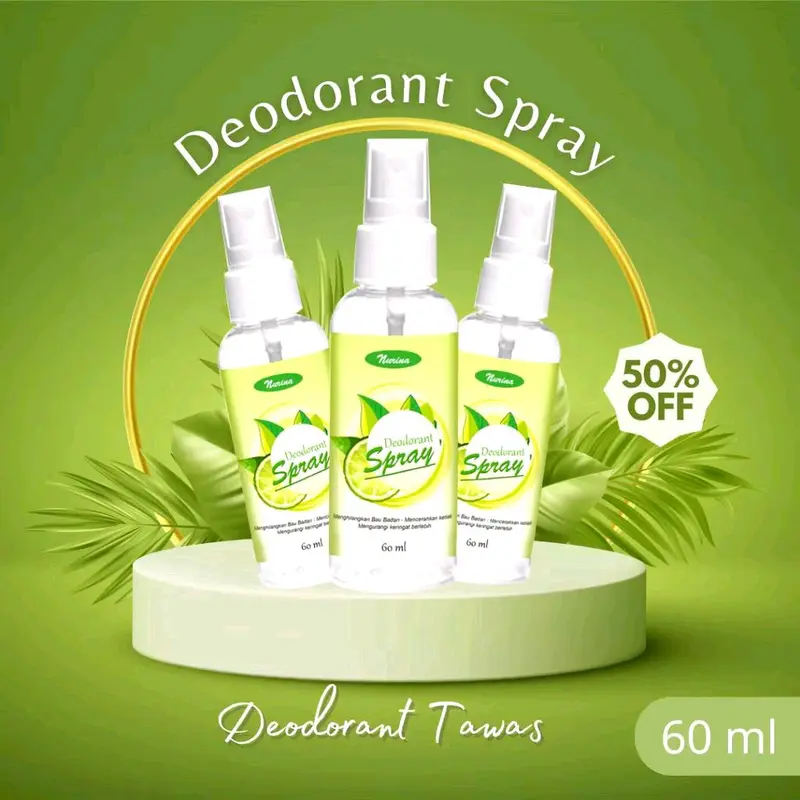 Deodoran Spray Alami dan Tawas Cair untuk Ketiak yang Bersih dan Nyaman - Bau, Deodorant 2