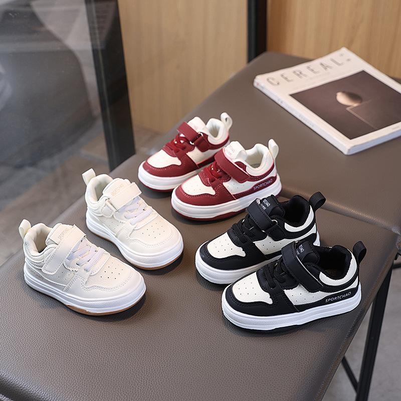  Giày Thể Thao Bé Trai Bé Gái 0-3 Tuổi Kiểu Dáng Năng Động Đế Cao Su Chống Trượt 3 Màu Đỏ Đen Trắng  A18  