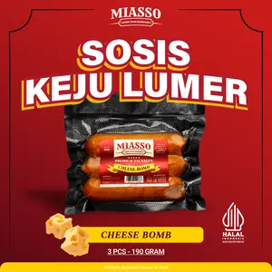 [TERLARIS] MIASSO Cheese Bomb Premium Sausages Sosis Keju Lumer Daging Sapi Makanan Frozen Food